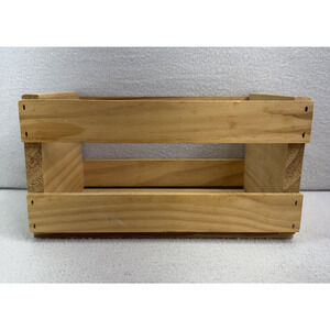Napa Valley Box Co Wood CD DVD Storage Crate Shelf 10x6 Embossed VTG